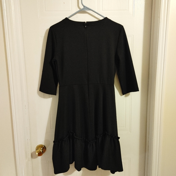 GAP Ponte Long Sleeve Ruffle-Hem Dress NWT - Picture 3 of 7